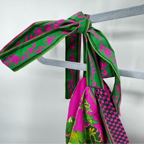 NWT FARM Rio Ana Tapestry Pink Midi Dress Sz xs tropical button up cottagecore - Picture 7 of 16